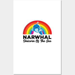 Narwhal. Unicorn Of The Sea! Cute Kawaii Whale Lovers T-Shirt Posters and Art